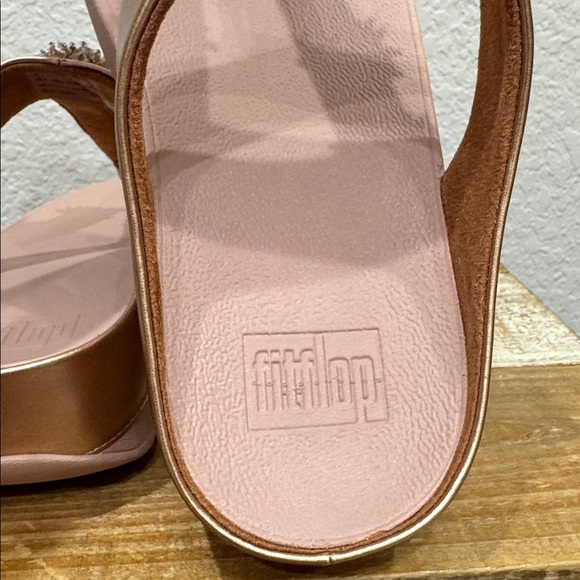 Fitflop Galaxy Toe Thong Rose Gold Sandals Size 10 - Picture 8 of 12